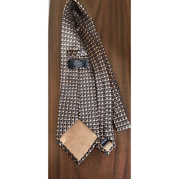 Vintage Men’s Bill Robin Son Tie Handmade All 100% Silk Tie Handmade In China - Picture 3 of 7